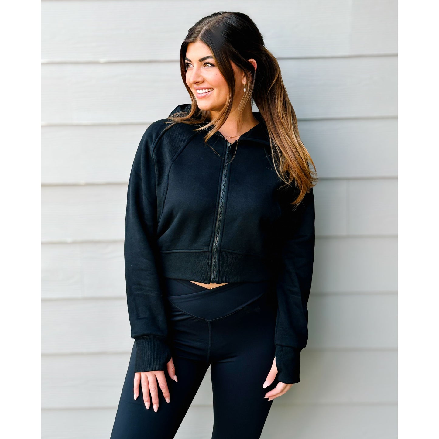 Deva Cropped Hooded Jacket