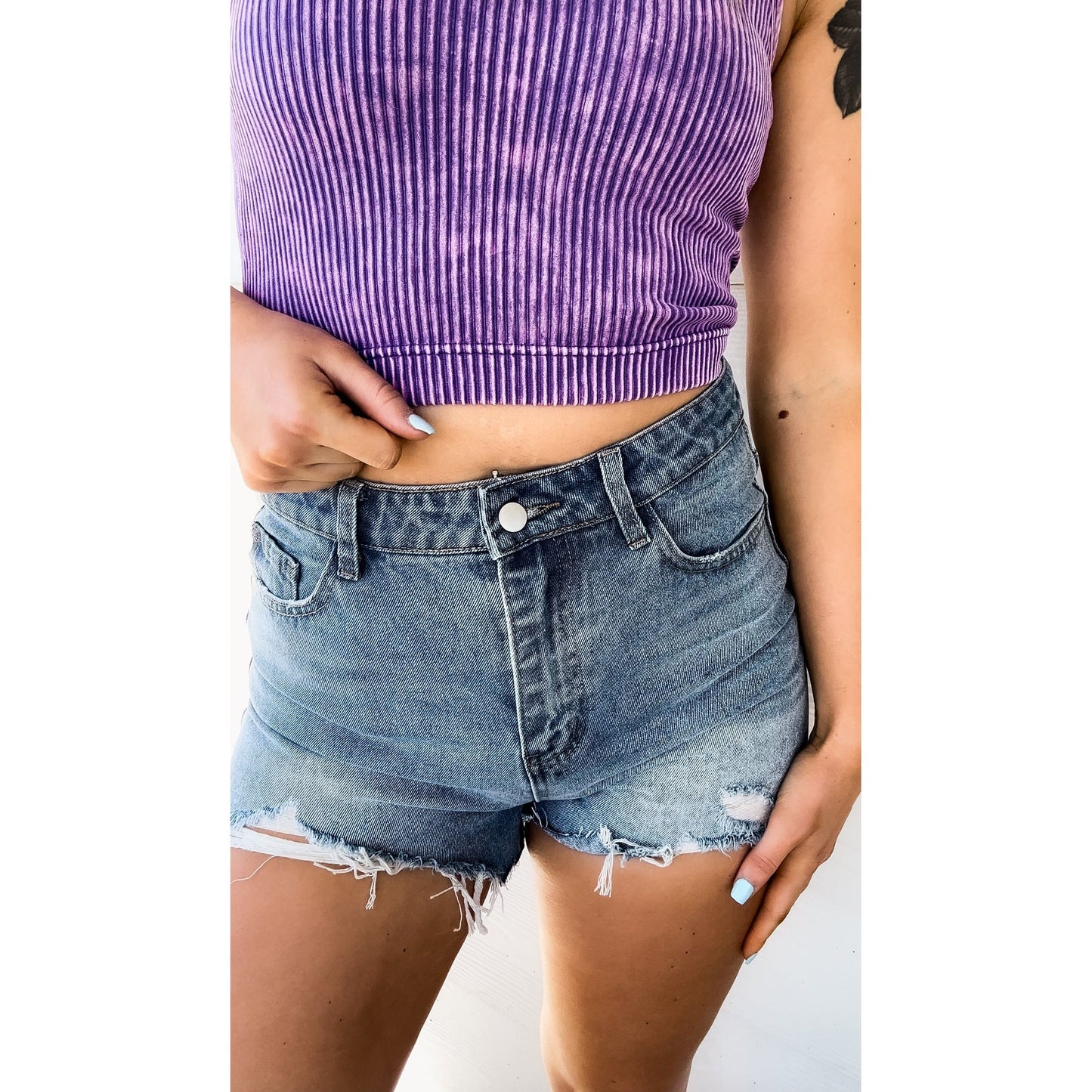 Heart Desire High Rise Jean Shorts