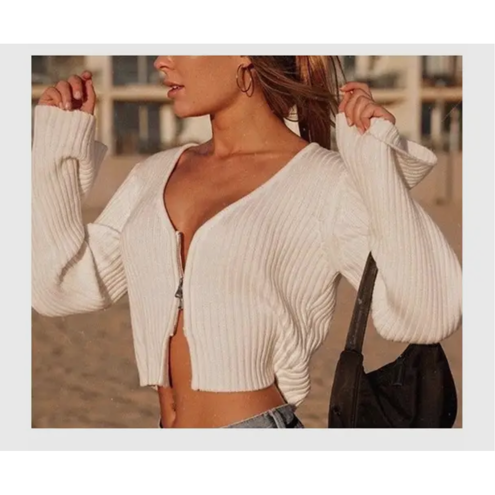 Pure Elegance Ribbed Crop Top