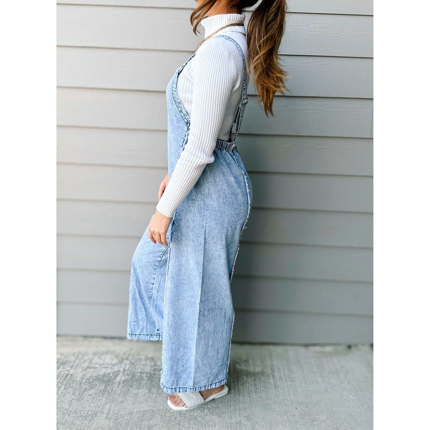 Easy Mind Wide Leg Overall Jumpsuit