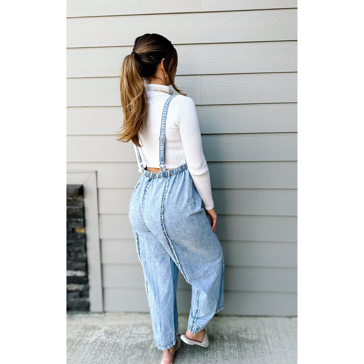 Easy Mind Wide Leg Overall Jumpsuit