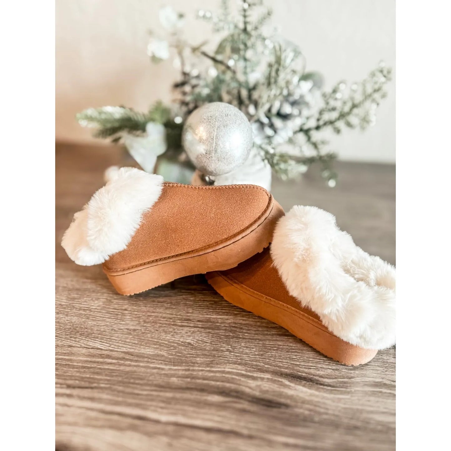 Chestnut Platform Slippers