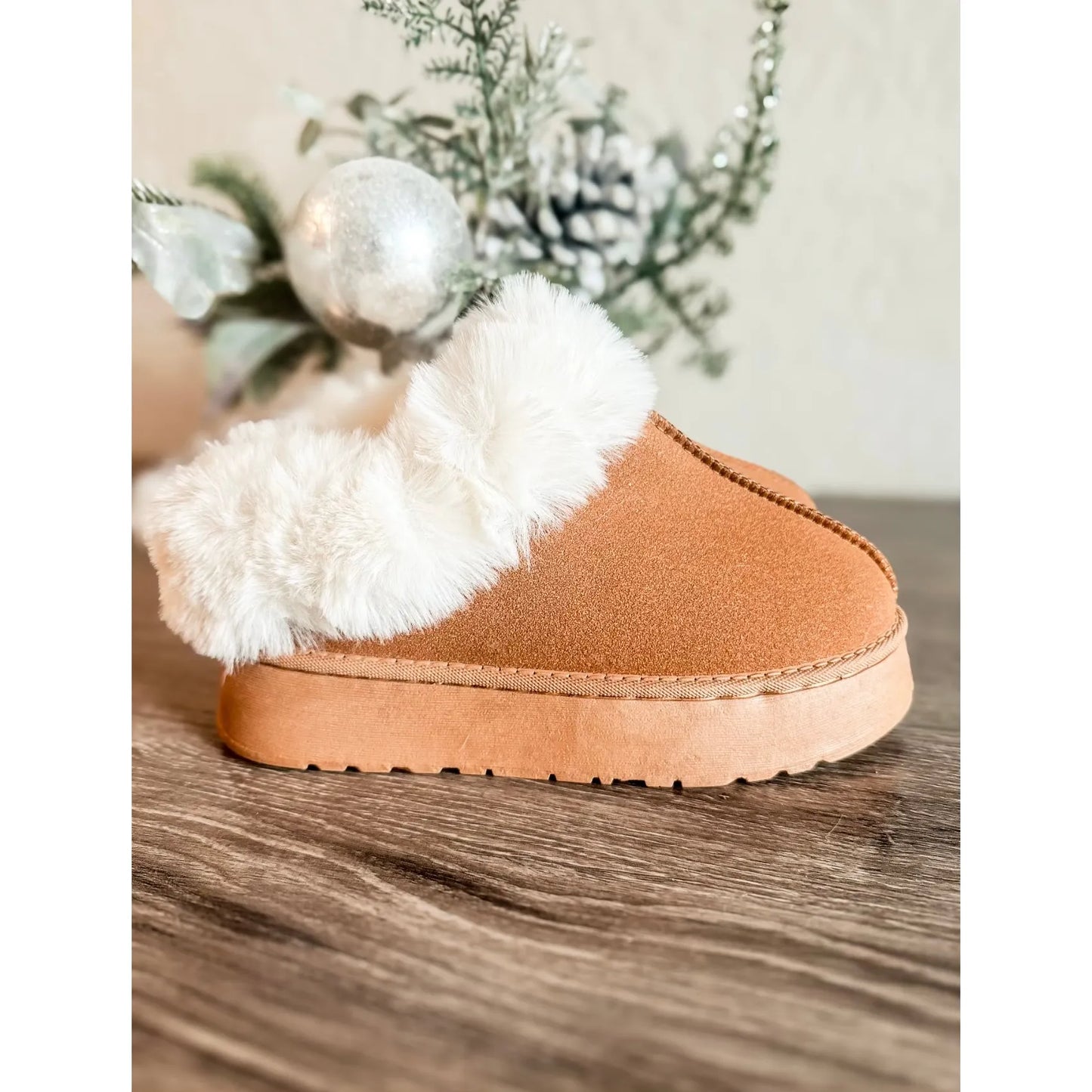 Chestnut Platform Slippers