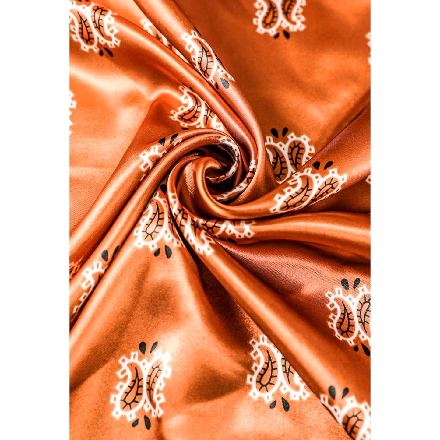 Satin Burnt Orange Wildrag