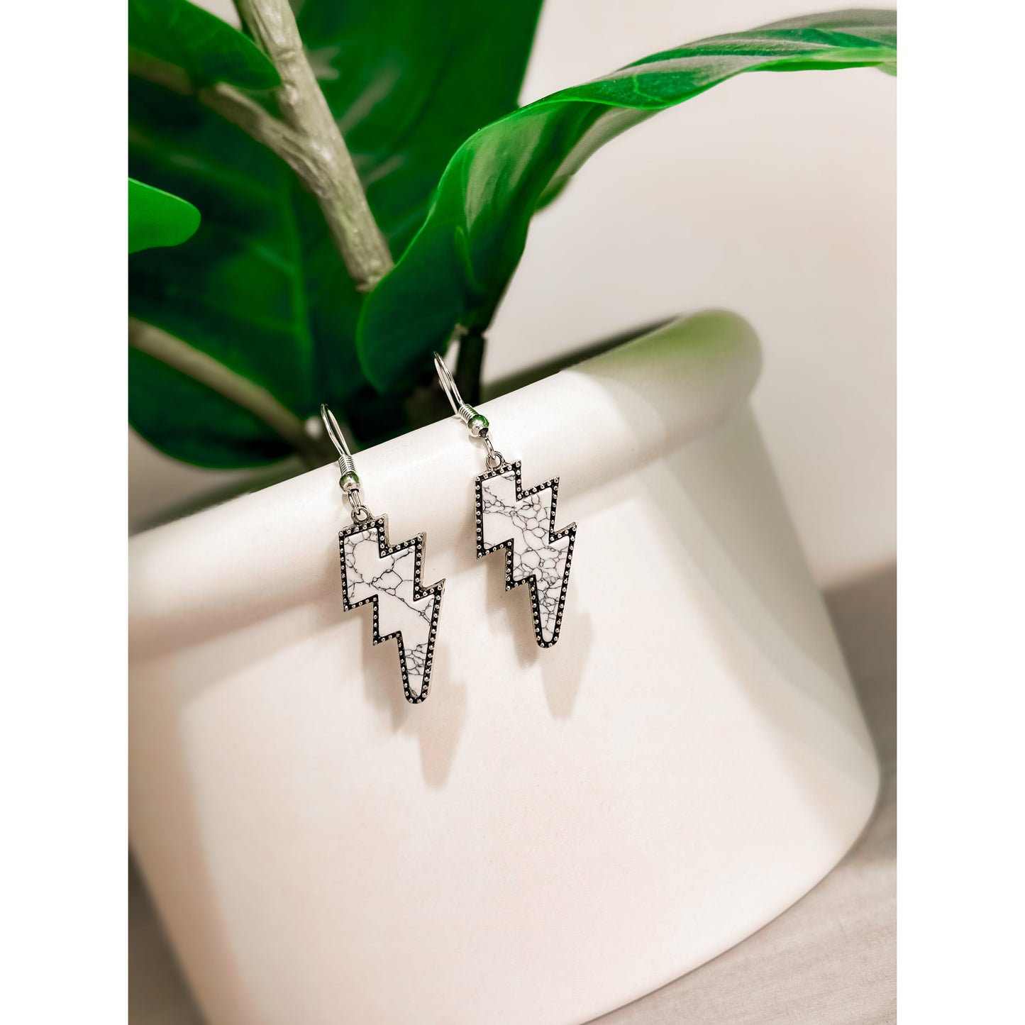 Retro Marble Lighting Earrings